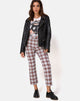Image of Grava Hose in Grunge Check Lila