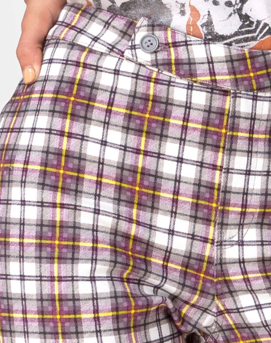 Image of Grava Hose in Grunge Check Lila