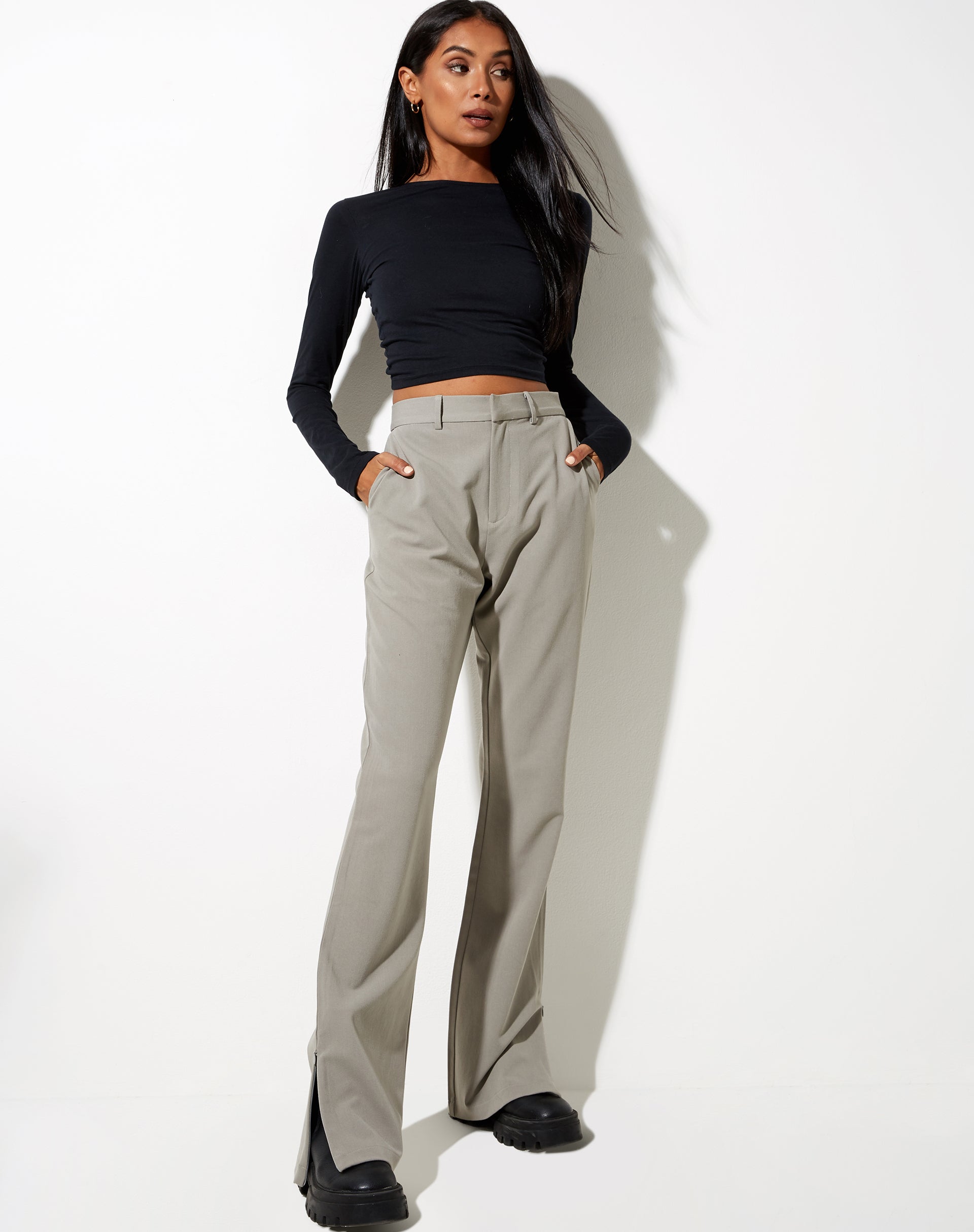 Image of Grego Hose in Grün Beige
