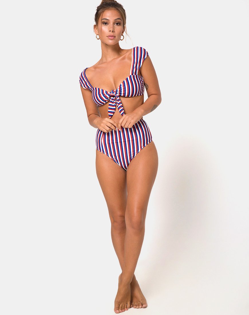 Image of Grifin Bikini-Oberteil in Dreifach-Streifen