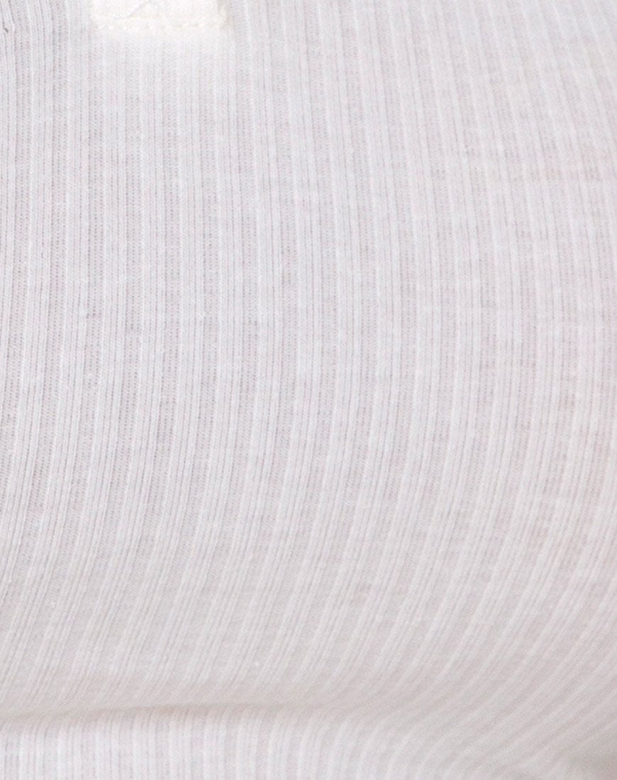 Bild von Guaco Crop Top in Rippe Elfenbein
