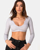 Image of Guan Crop Top in Rippe Grau