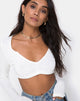 Bild von Guan Crop Top in Rippe Elfenbein
