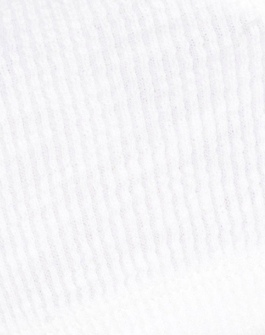 Bild von Guan Crop Top in Rippe Elfenbein