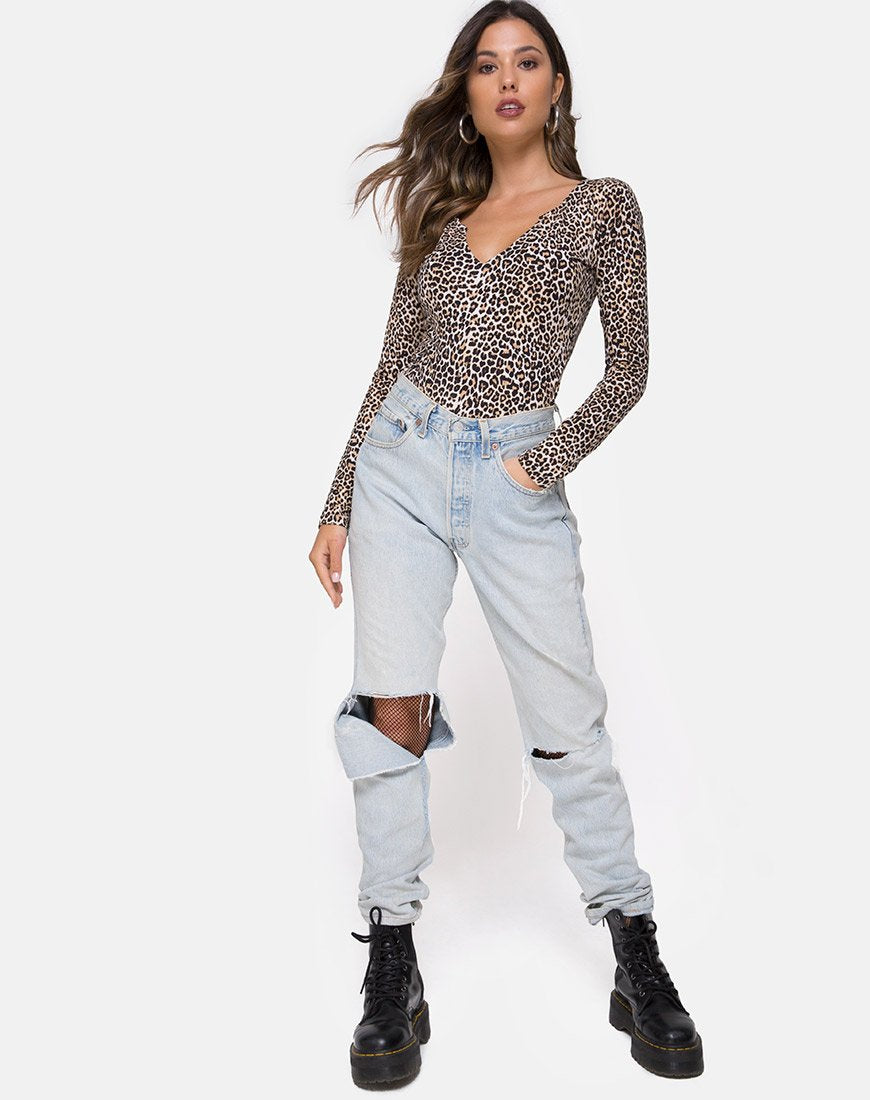 Bild von Guanelle Top in Rar Leopard Braun