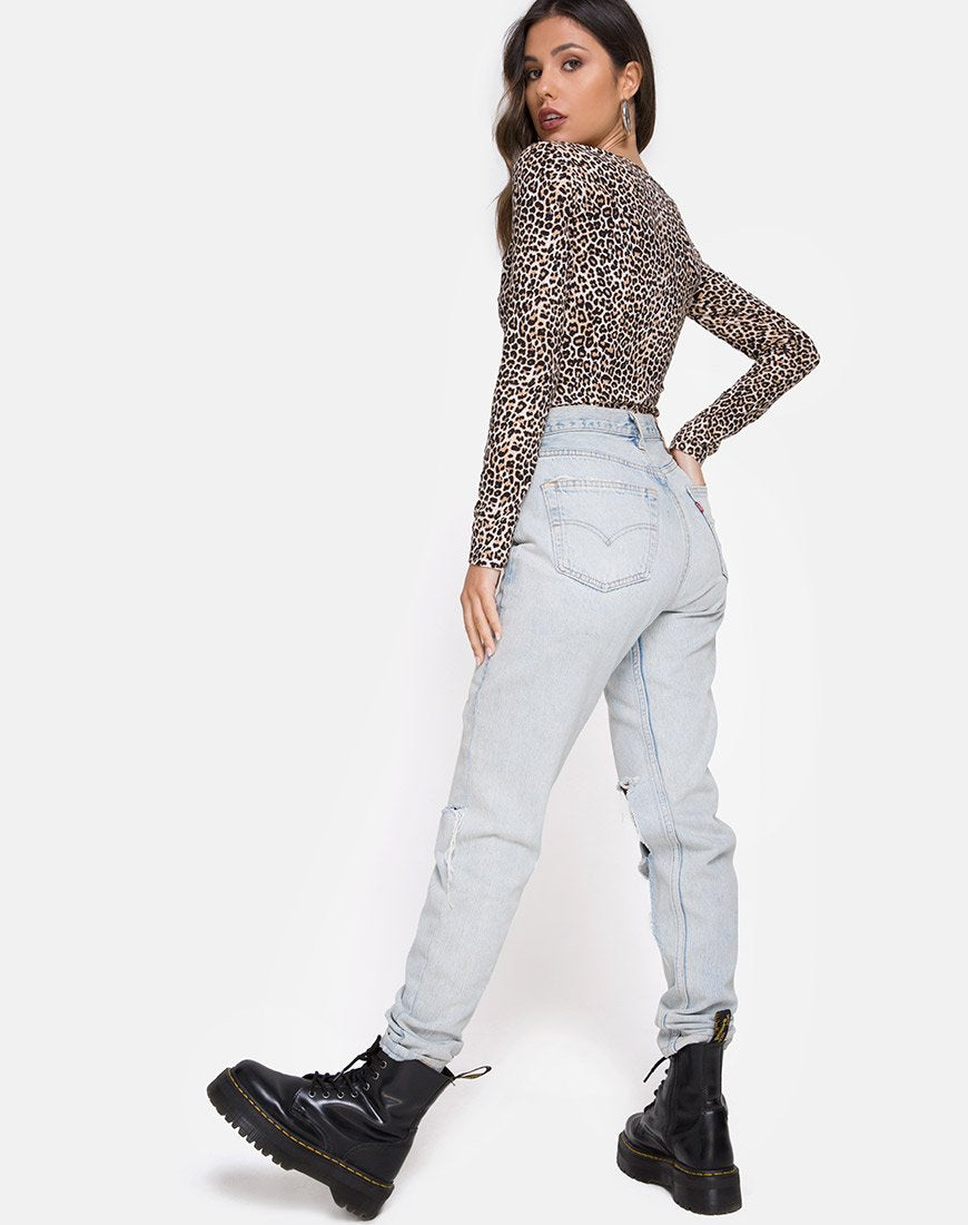 Bild von Guanelle Top in Rar Leopard Braun