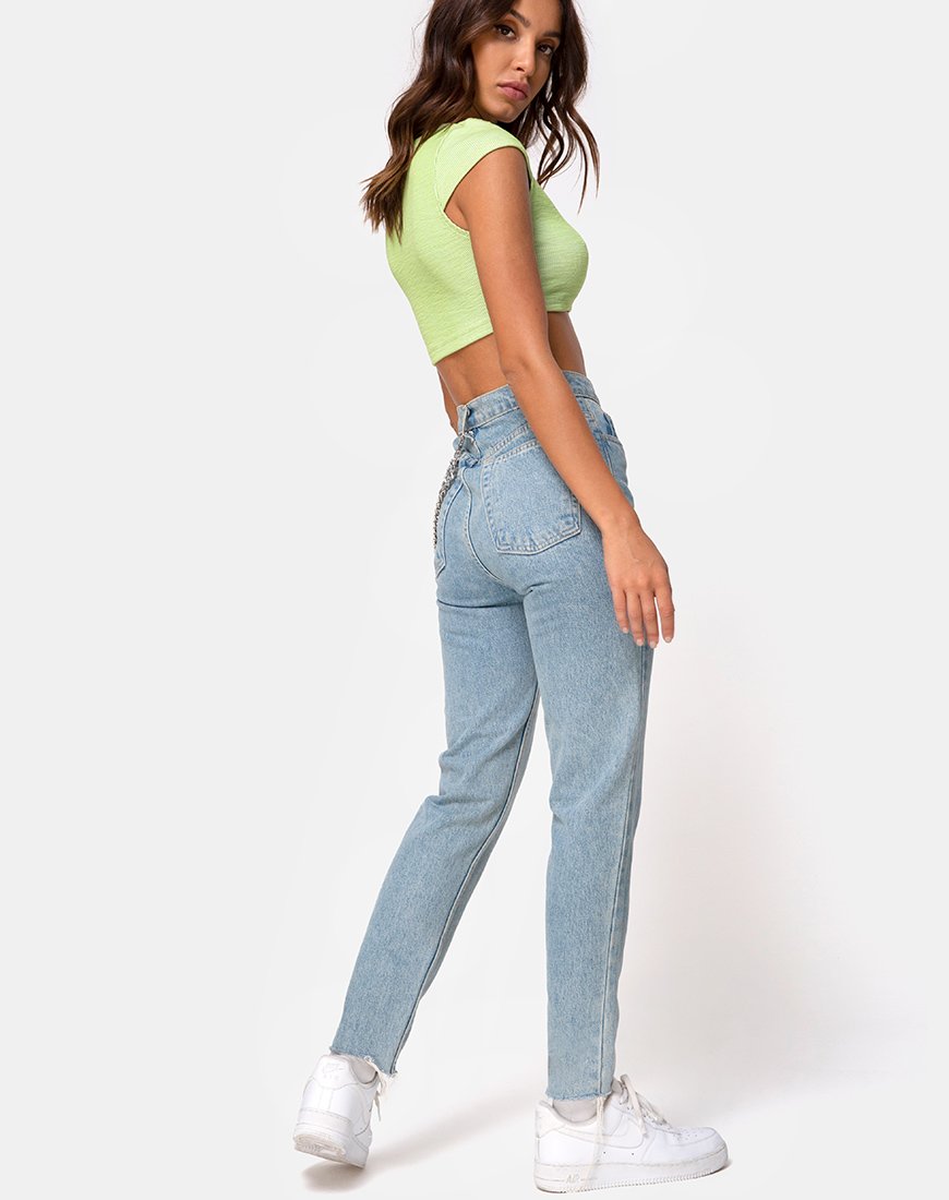 Bild von Guanna Crop Top in Rib Lime