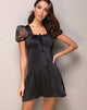Image of Guenelle Kleid aus Satin Schwarz