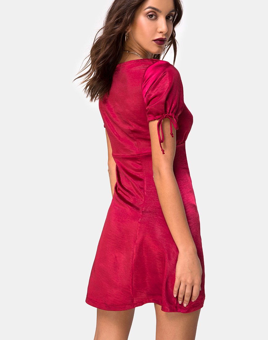 Bild von Guenette Kleid in Satin Kirsche