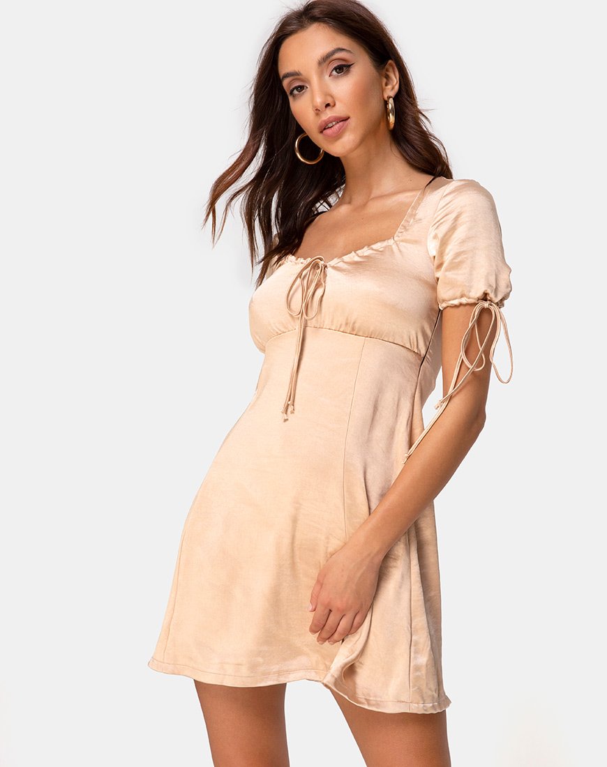 Guenette Kleid aus Satin Gold