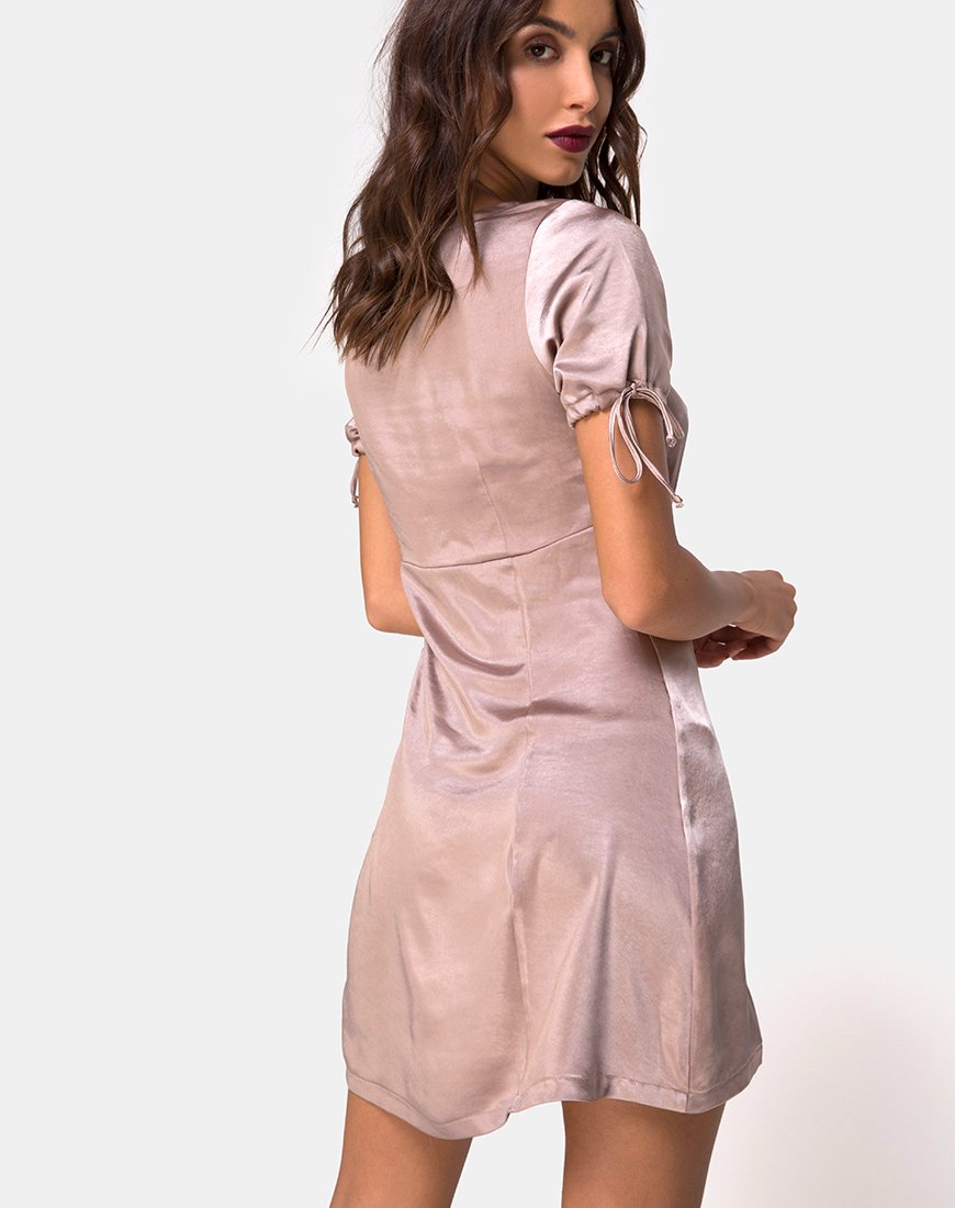 Guenette Kleid in Satin Nerz
