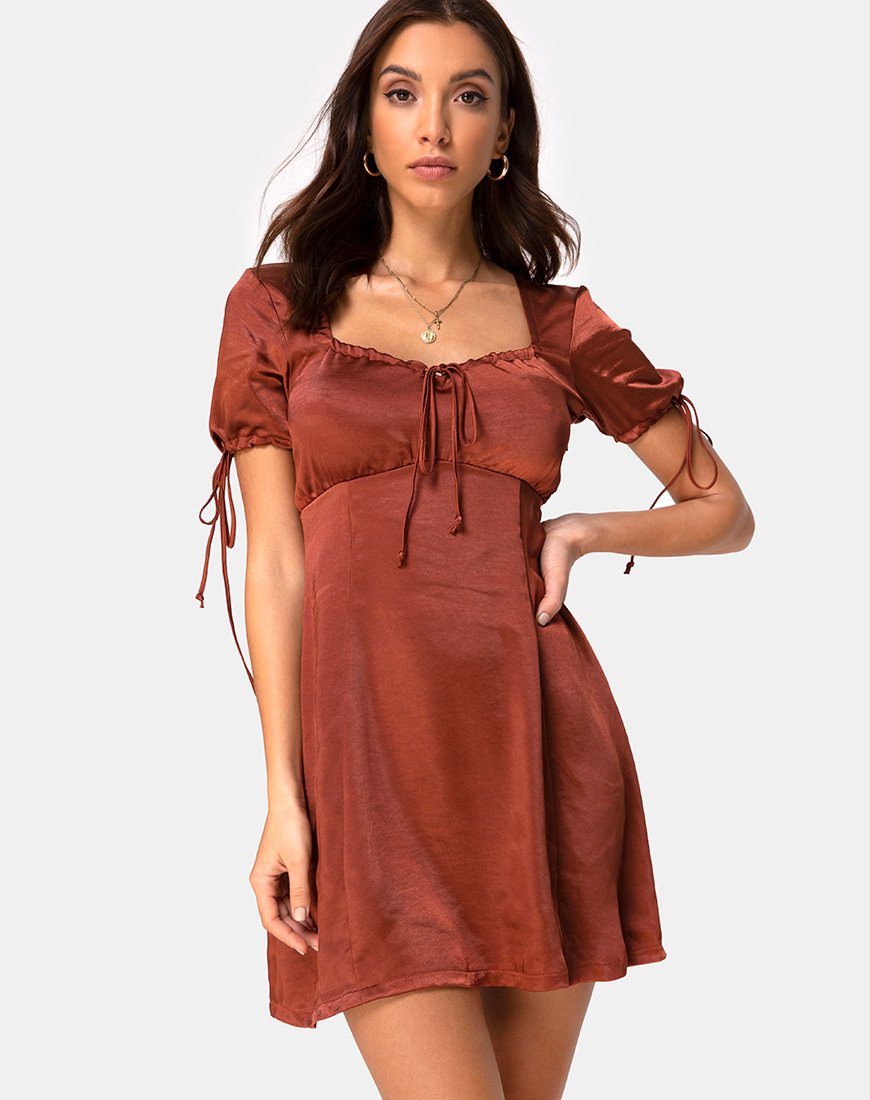 Guenette Kleid in Dunkelrost