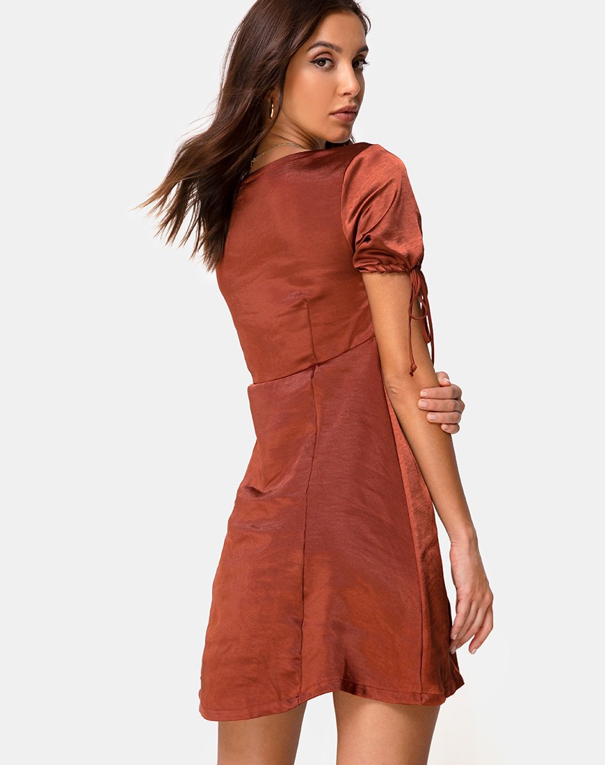 Guenette Kleid in Dunkelrost