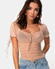 Bild von Guinevre Top in Tan Netz