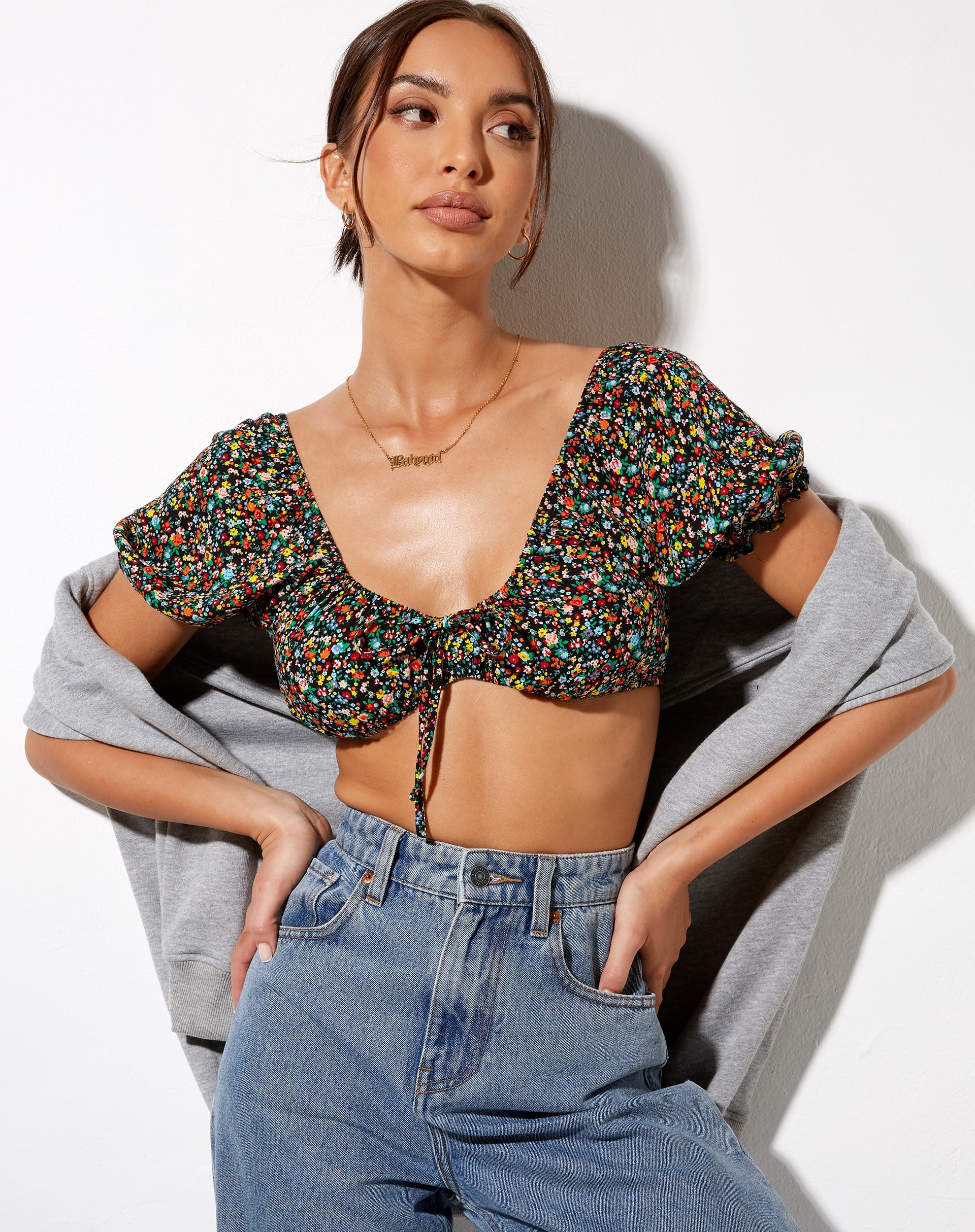 Bild von Haenji Crop Top in Kenny Floral