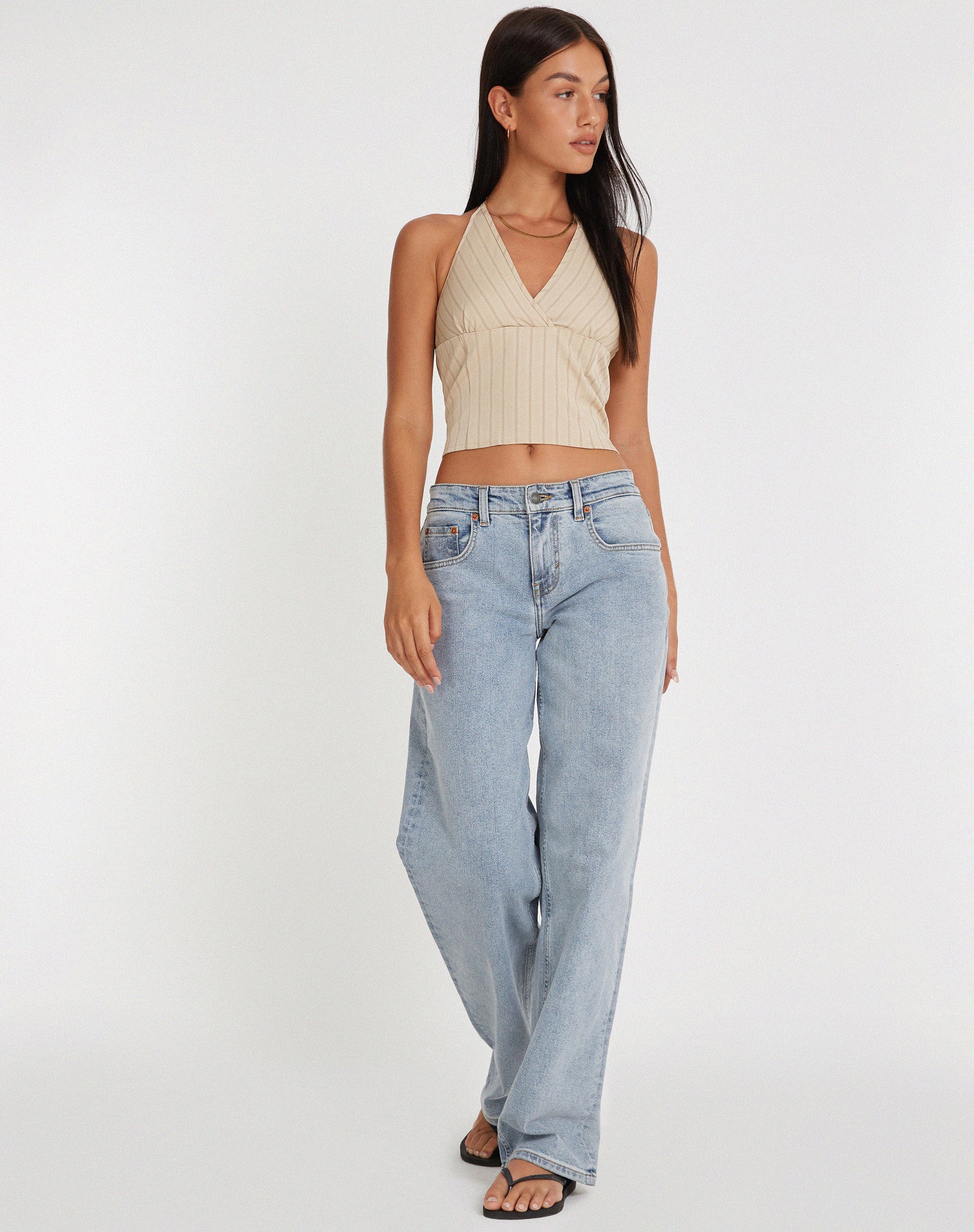 Bild von Hajra Vest Top in Creme gestreift