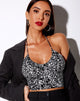 Bild von Haltri Crop Top in Abstraktes Tier