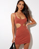 Image of Han Bodycon Kleid in Rippe Zeder