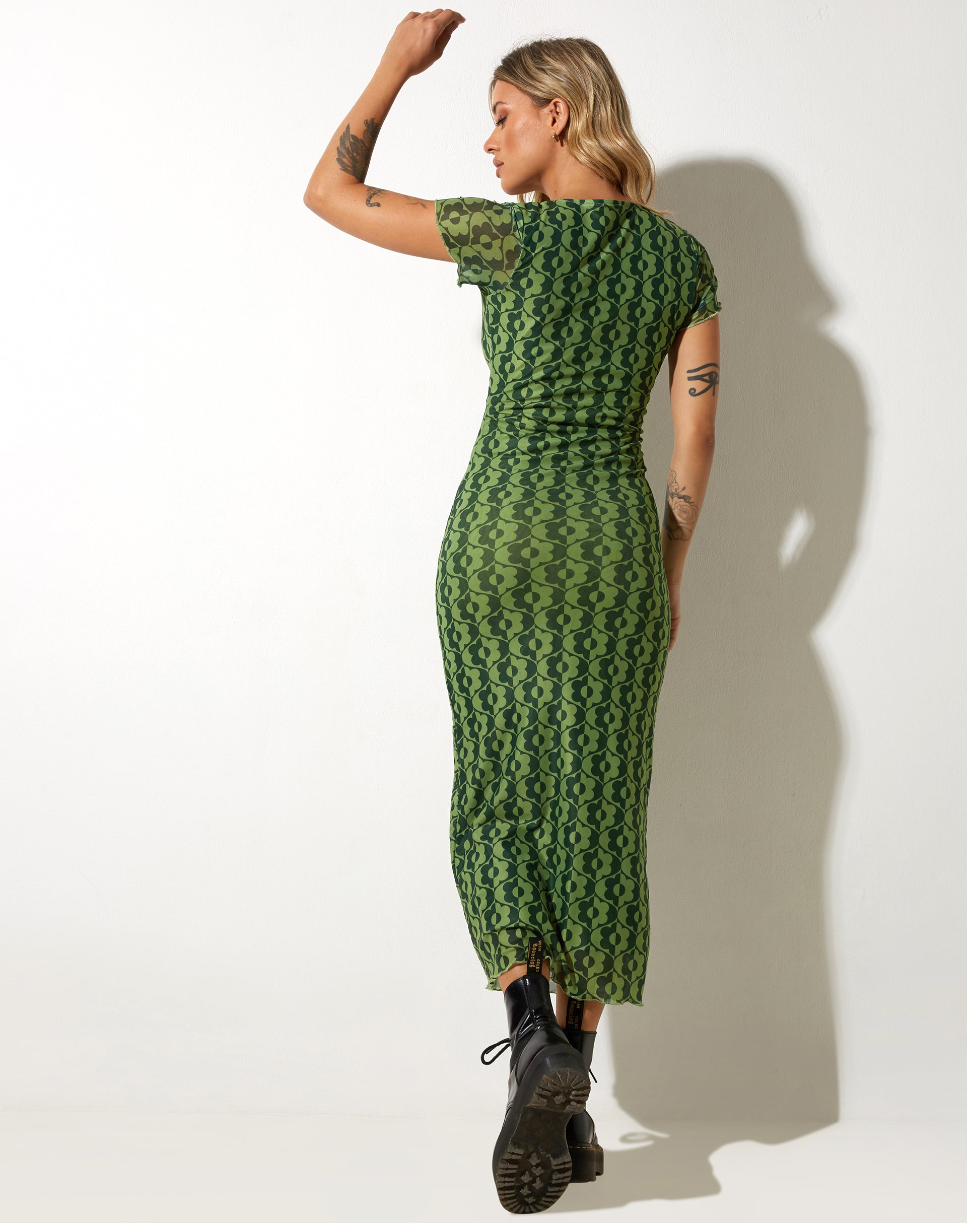 Bild von Happyella Midikleid in Wavy Daisy Green