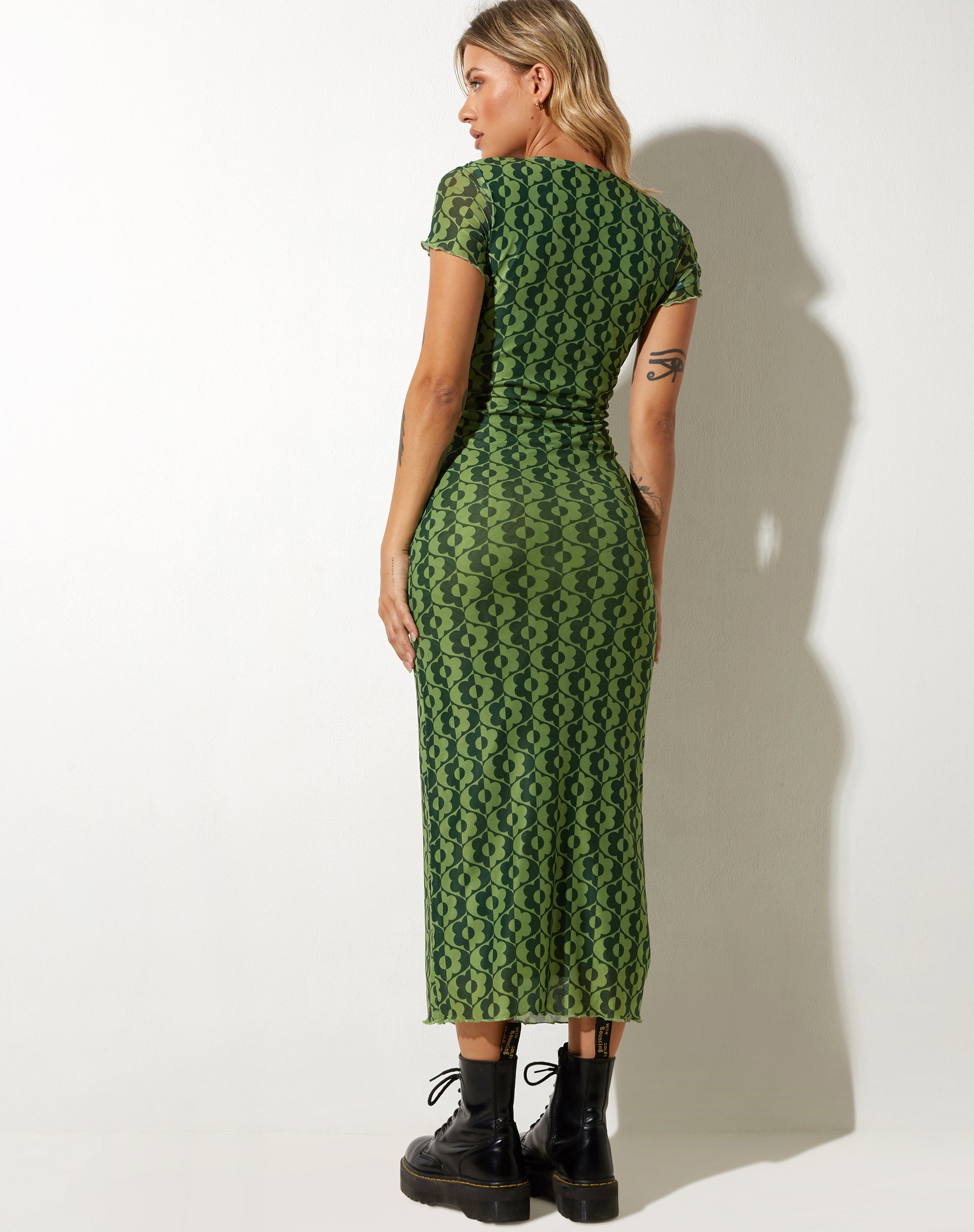 Bild von Happyella Midikleid in Wavy Daisy Green