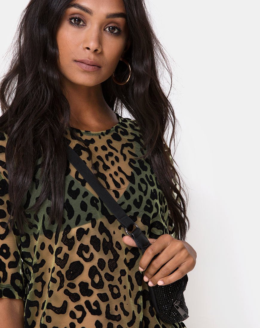 Image of Harlow Kleid in Limette Tierflock