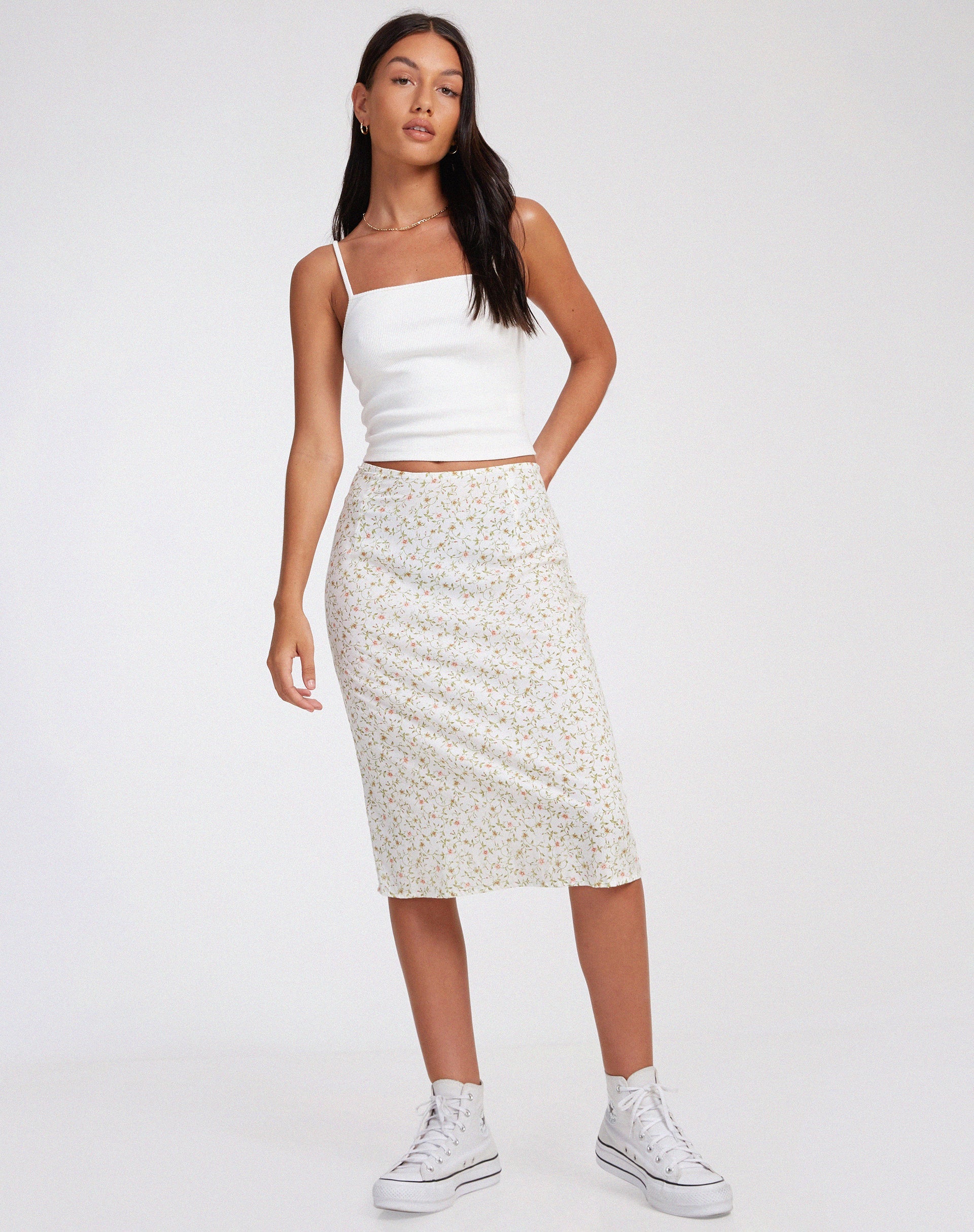 Abbildung des Midirocks Harriet in Pretty Petal Ivory