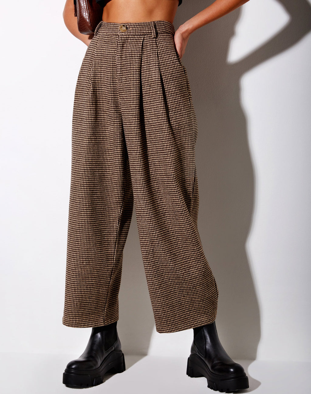 Hatta Culotte-Hose in Hahnentritt Braun