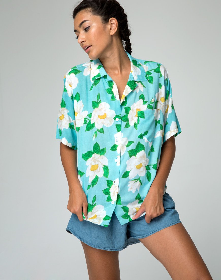 Hawaii-Hemd in Weiß Rose