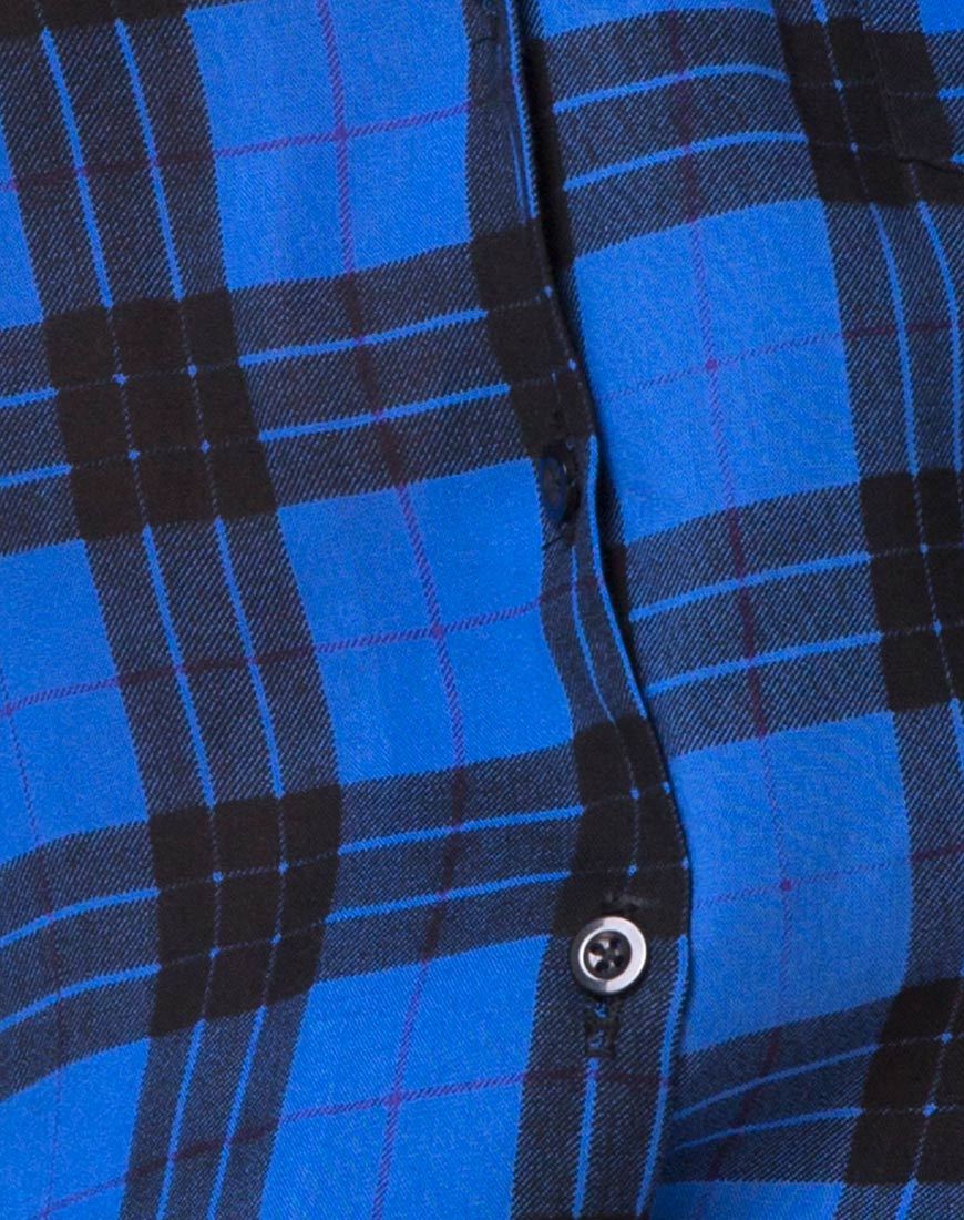 Image of Hawaii-Hemd in Übergröße in Tartan Blau