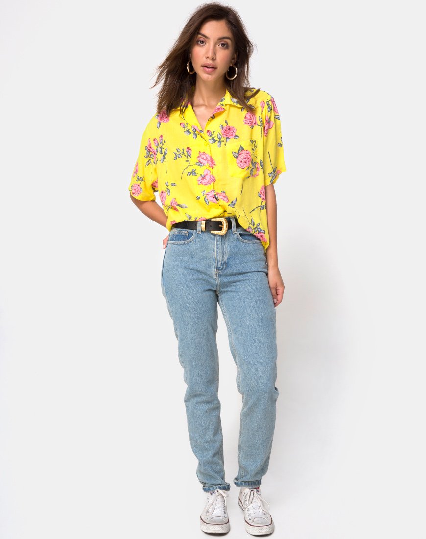 Image of Hawaii-Hemd in Candy Rose Gelb