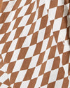 Diagonalkaro Tan und Elfenbein