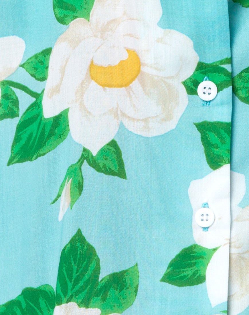 Bild von Hawaii-Hemd in weißer Rose