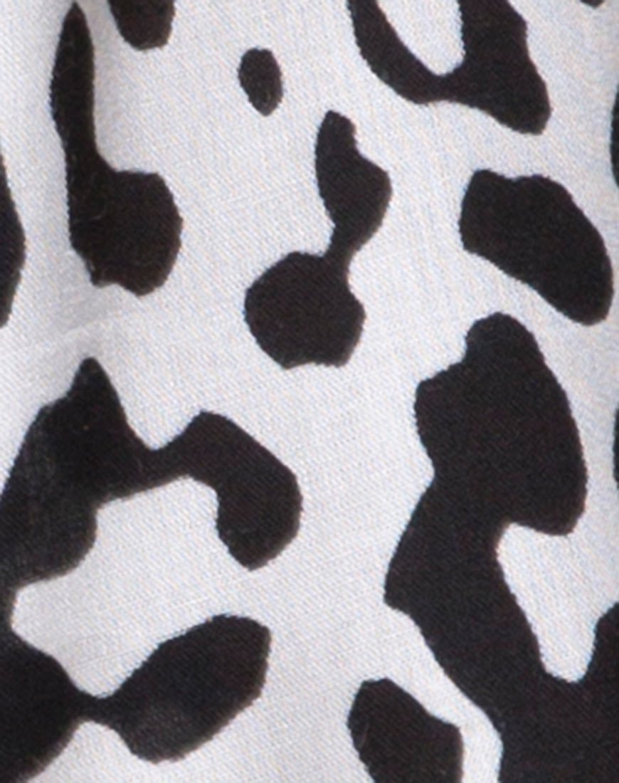 Image of Hawaii-Hemd in Mono Animal Grau und Weiß