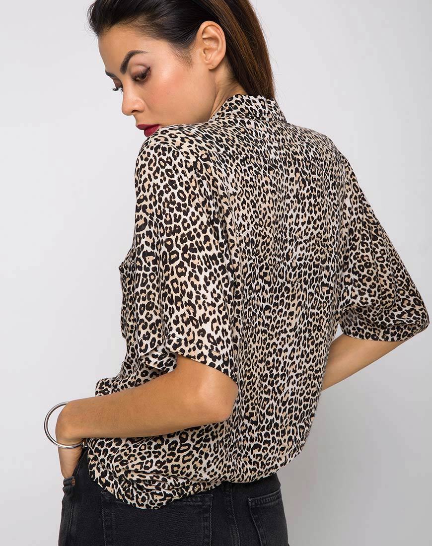 Bild von Hawaii-Hemd in Rar Leopard Braun