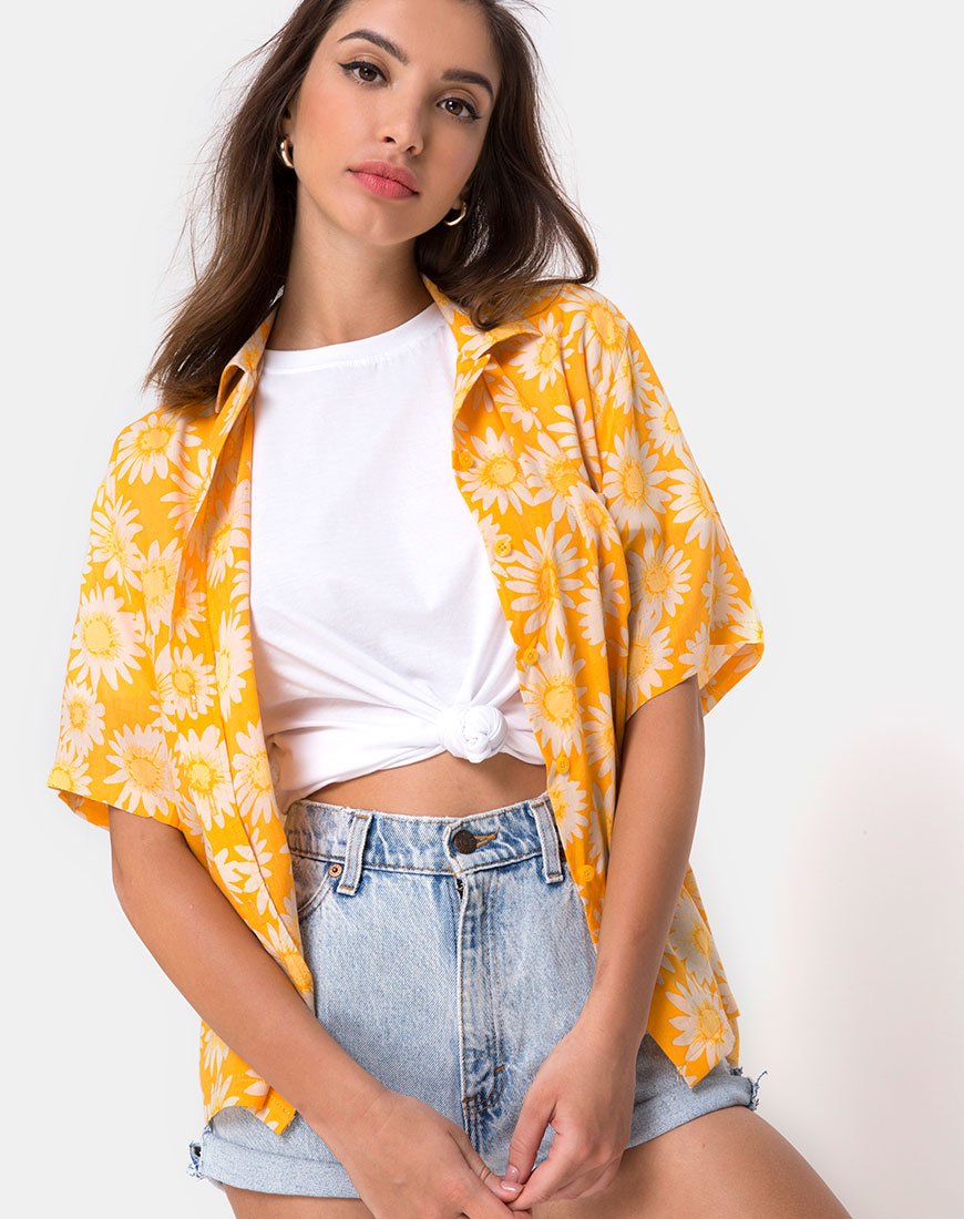 Image of Hawaii-Hemd in Sunkissed Yellow Floral