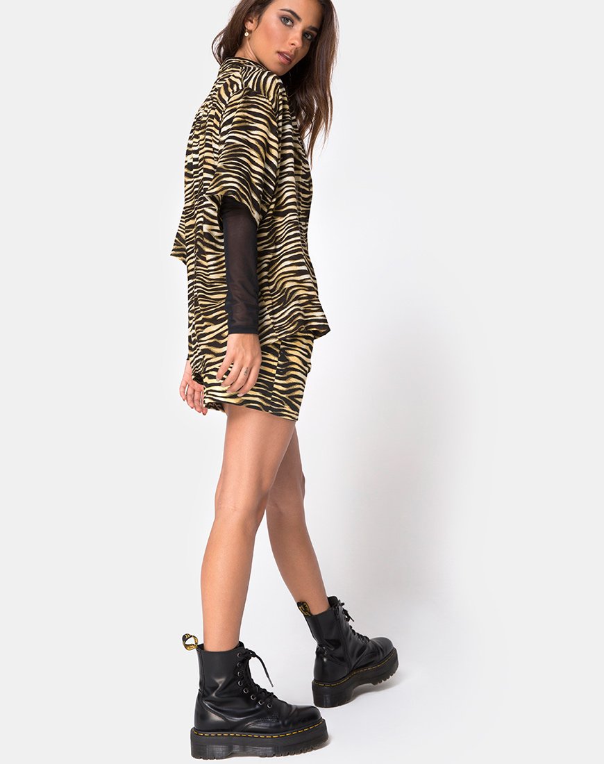 Bild von Hawaii-Hemd in Zips Zebra Braun