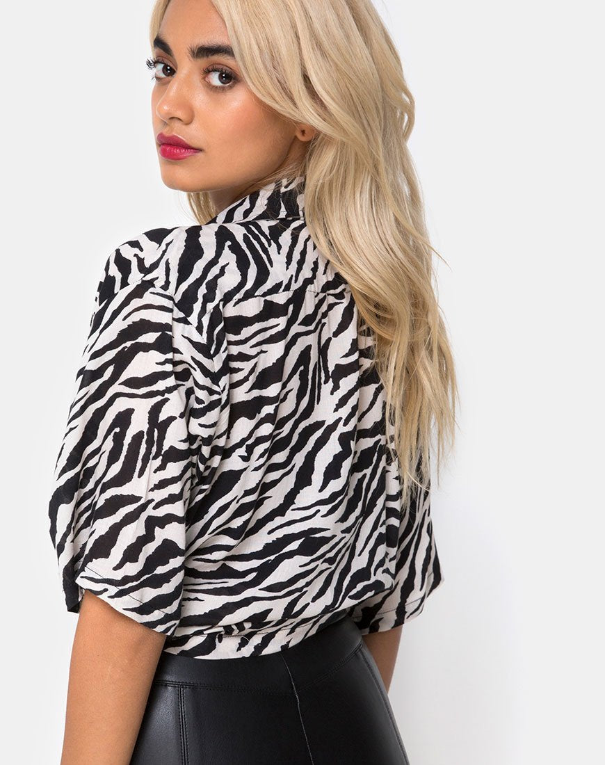 Hawaiihemd in 90er Jahre Zebra