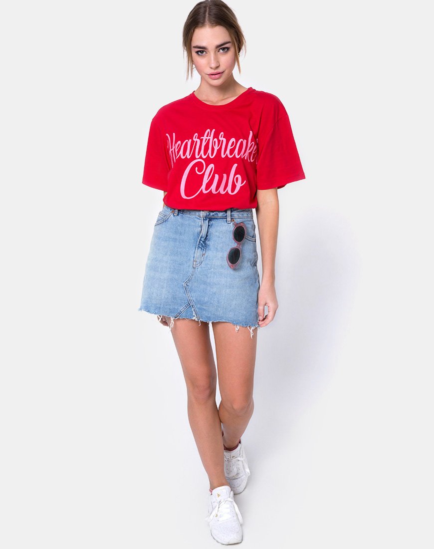 Bild von Oversize Basic Tee in Heartbreaker Club Rot