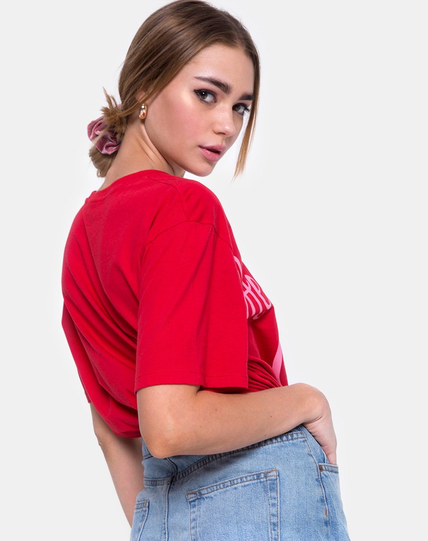 Bild von Oversize Basic Tee in Heartbreaker Club Rot