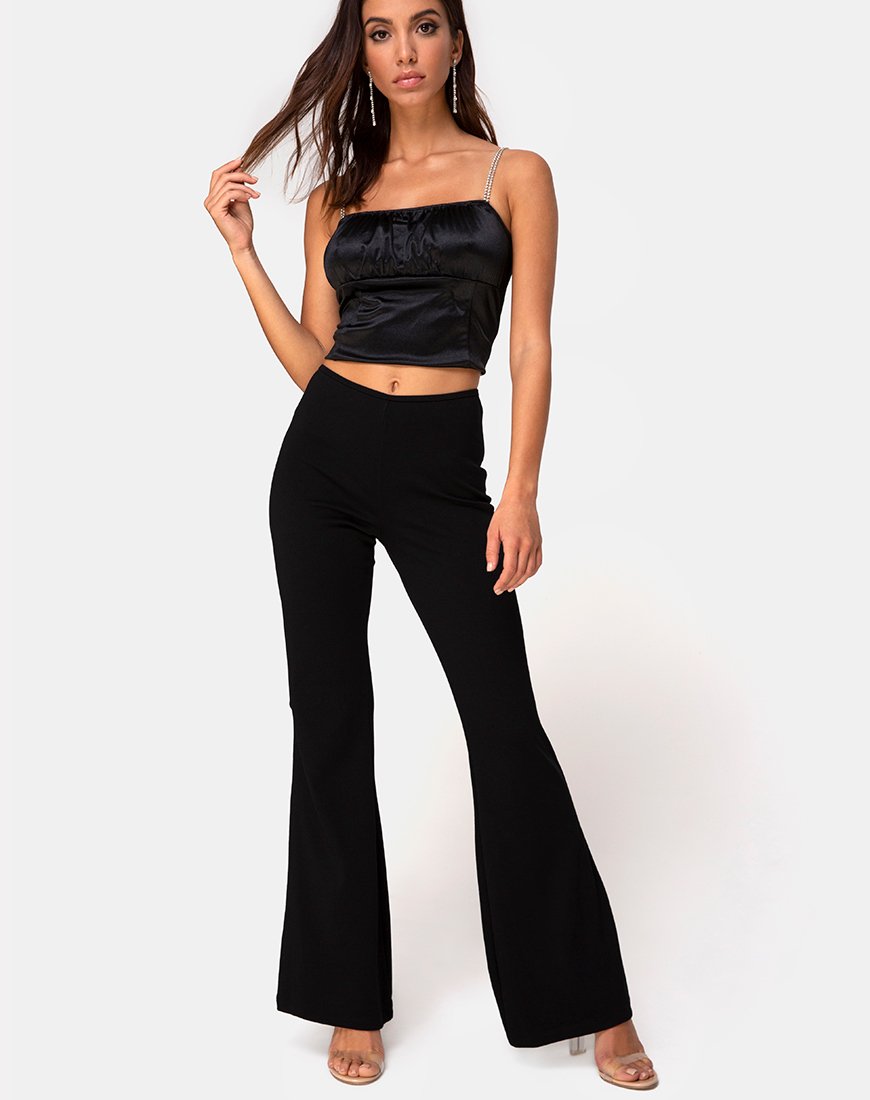 Bild von Hearty Flare Trouser in Schwarz Spandex