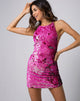 Image of Hedi Kleid in Fischschuppen Pailletten Rosa