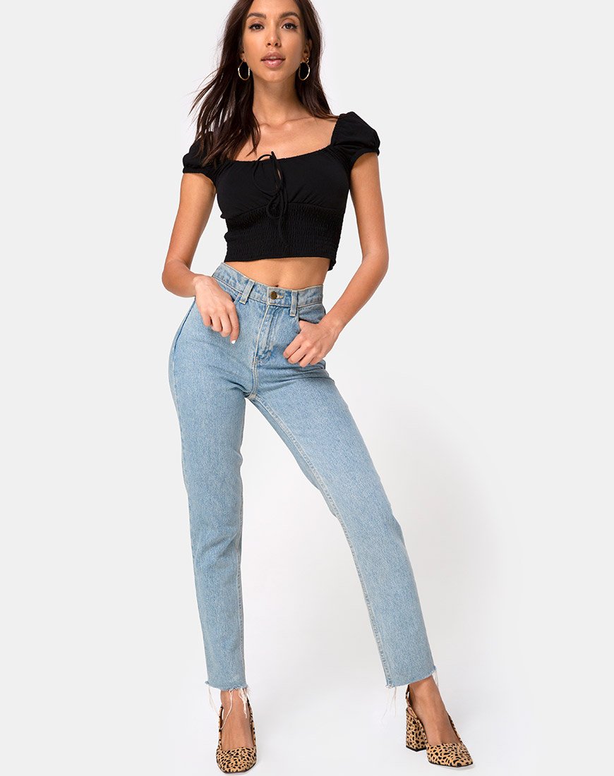 Image von Heina Crop Top in Schwarz