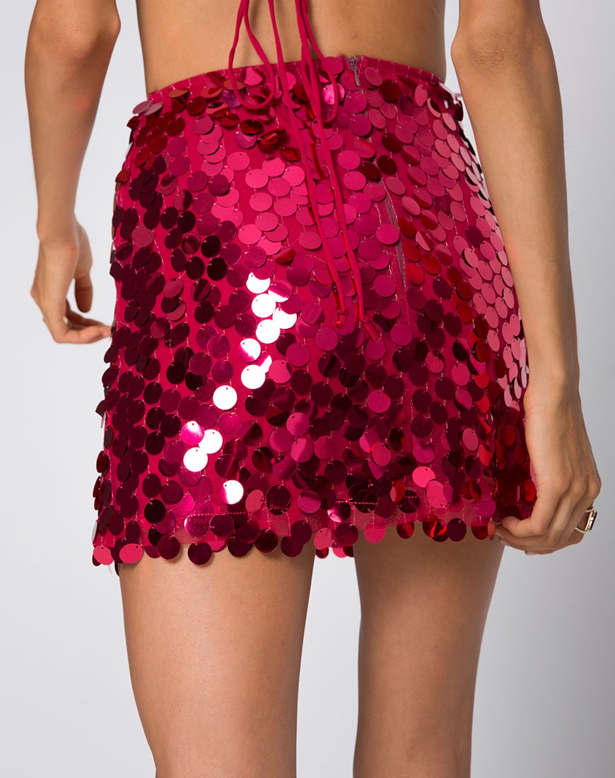 Bild von Helena Rock in Rot Kirsche Scheibe Pailletten