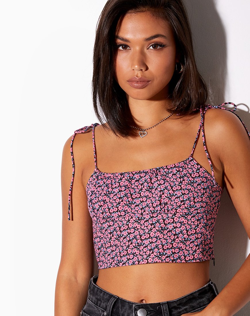 Bild von Hemary Crop Top in Floral Fun Pink