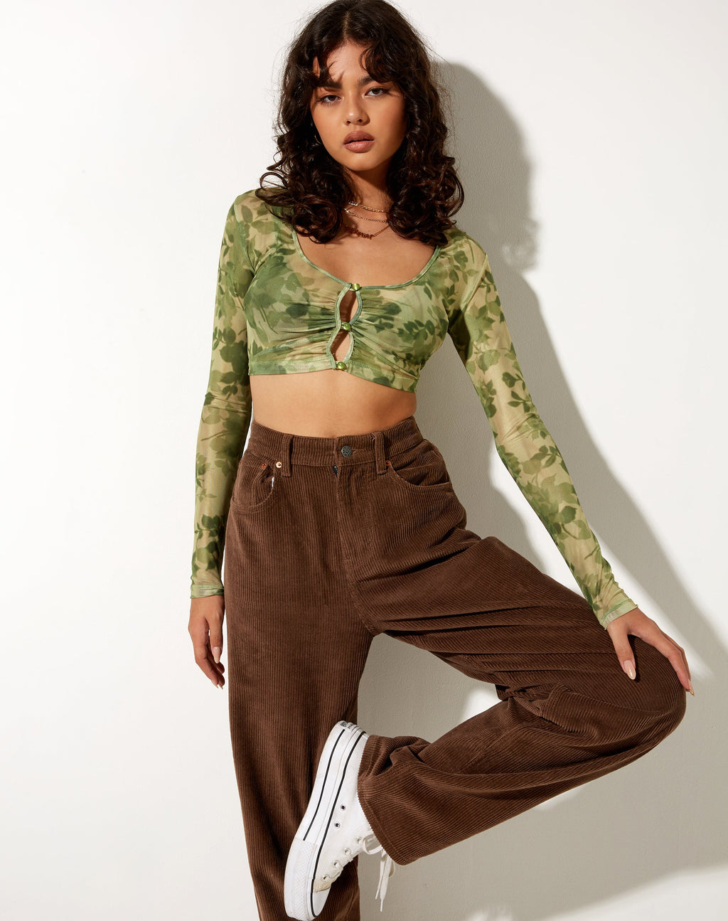 Henru Cropped Cardi in verschwommenem Floral