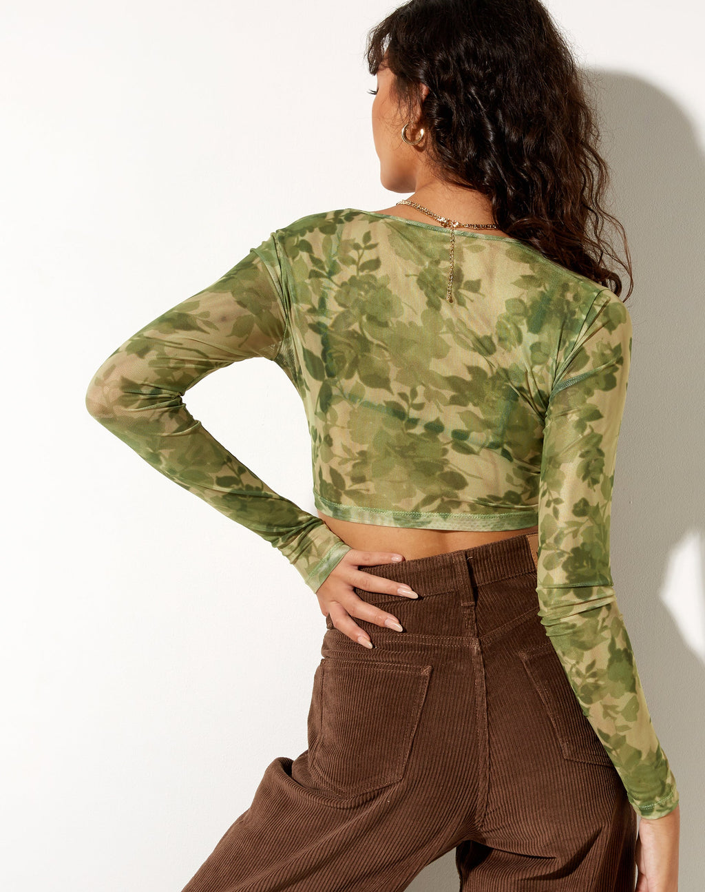 Henru Cropped Cardi in verschwommenem Floral