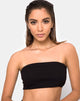 Image of Bomb Tube Top in Schwarz Jumbo Rib