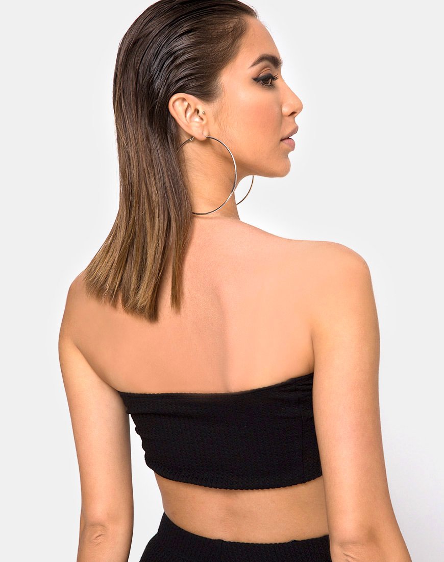 Image of Bomb Tube Top in Schwarz Jumbo Rib