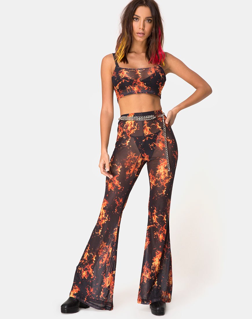 Bild von Bliss Crop Top in Fire Mesh