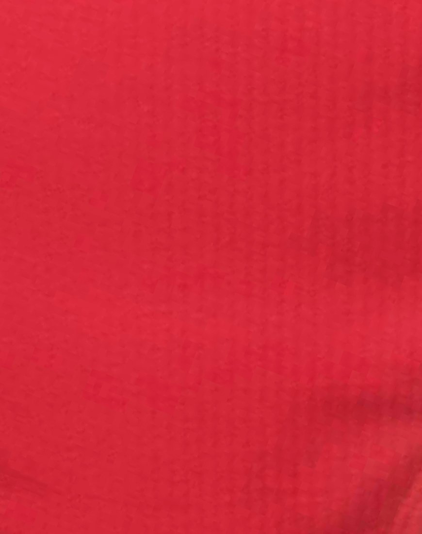 Image of High Rise Bikiniunterteil aus strukturiertem Baewatch Rot